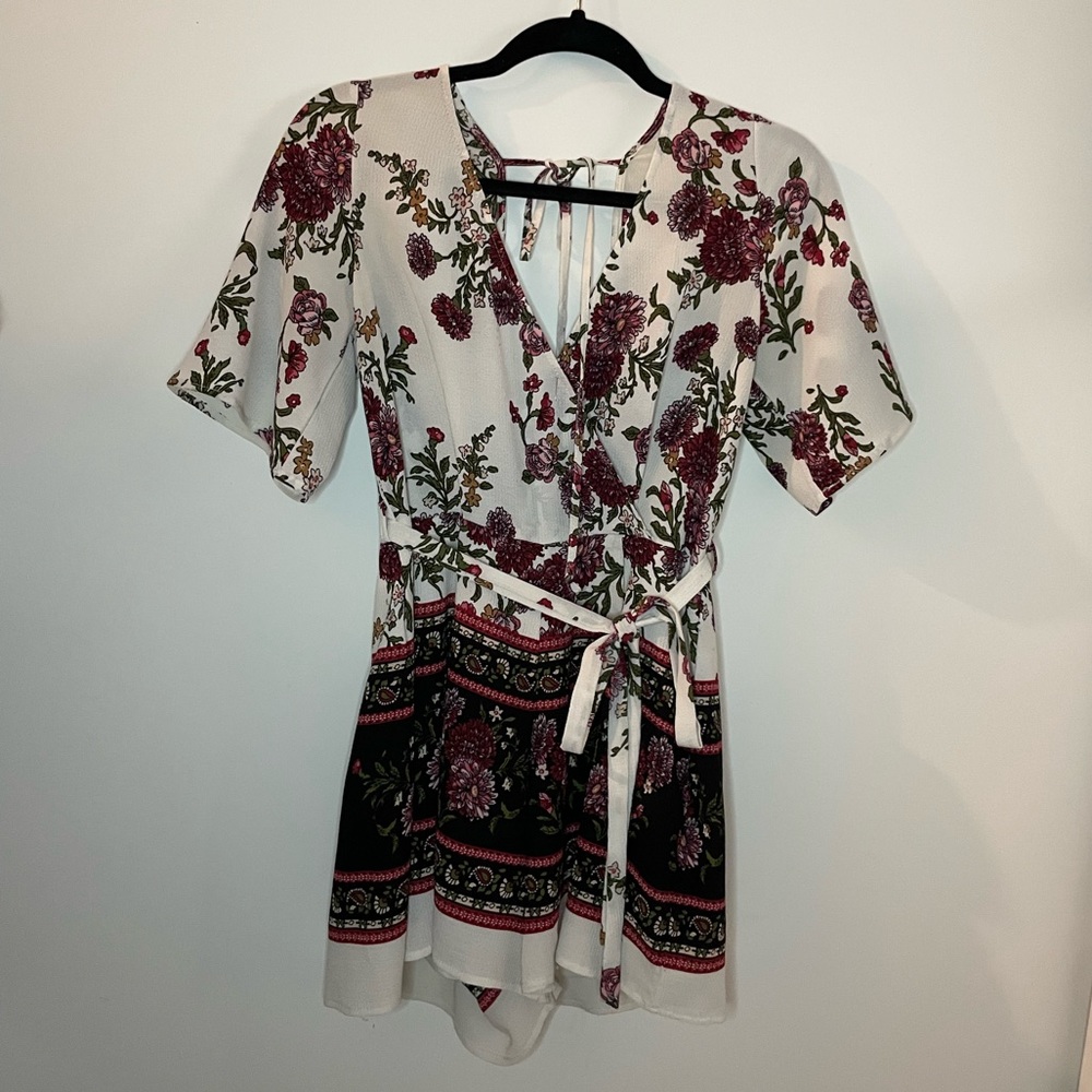 Francesca’s Miami floral romper